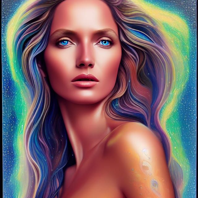 Ethiopian Opal Woman: Hyperdetailed Fantasy Art