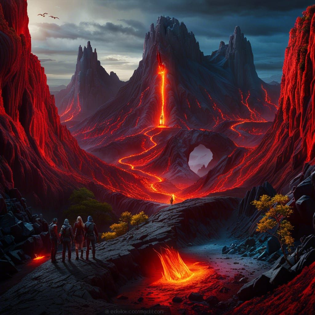 Atlantean Elves Meeting on Gold Lava Mountain