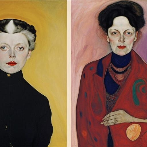 Abstract Expressionist Composition in Spiritualist Style