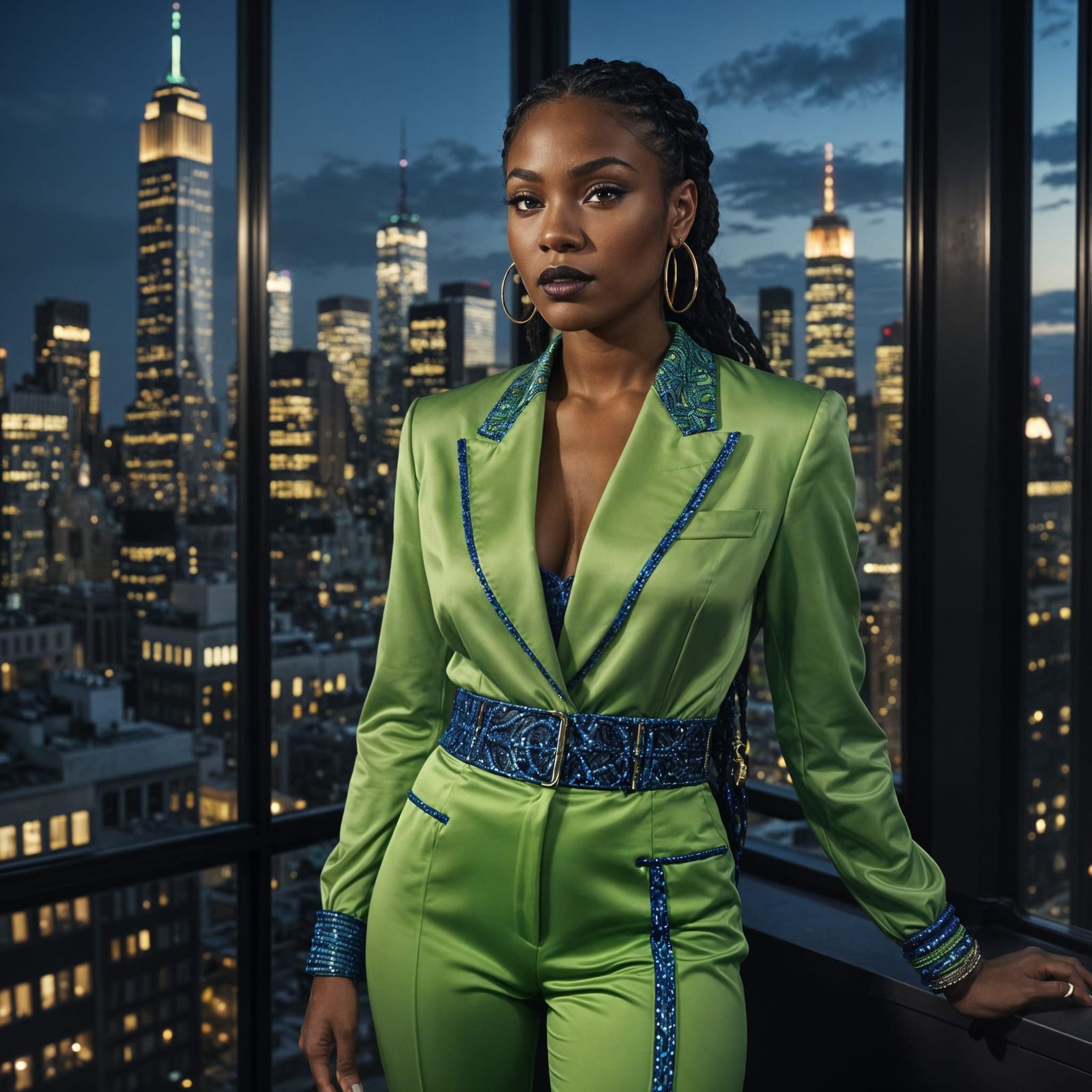 Stunning Ebony Lawyer in New York City Office
