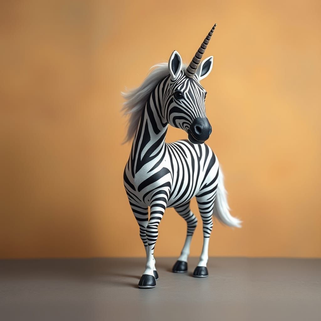 Unicorn Zebra Hybrid Creature