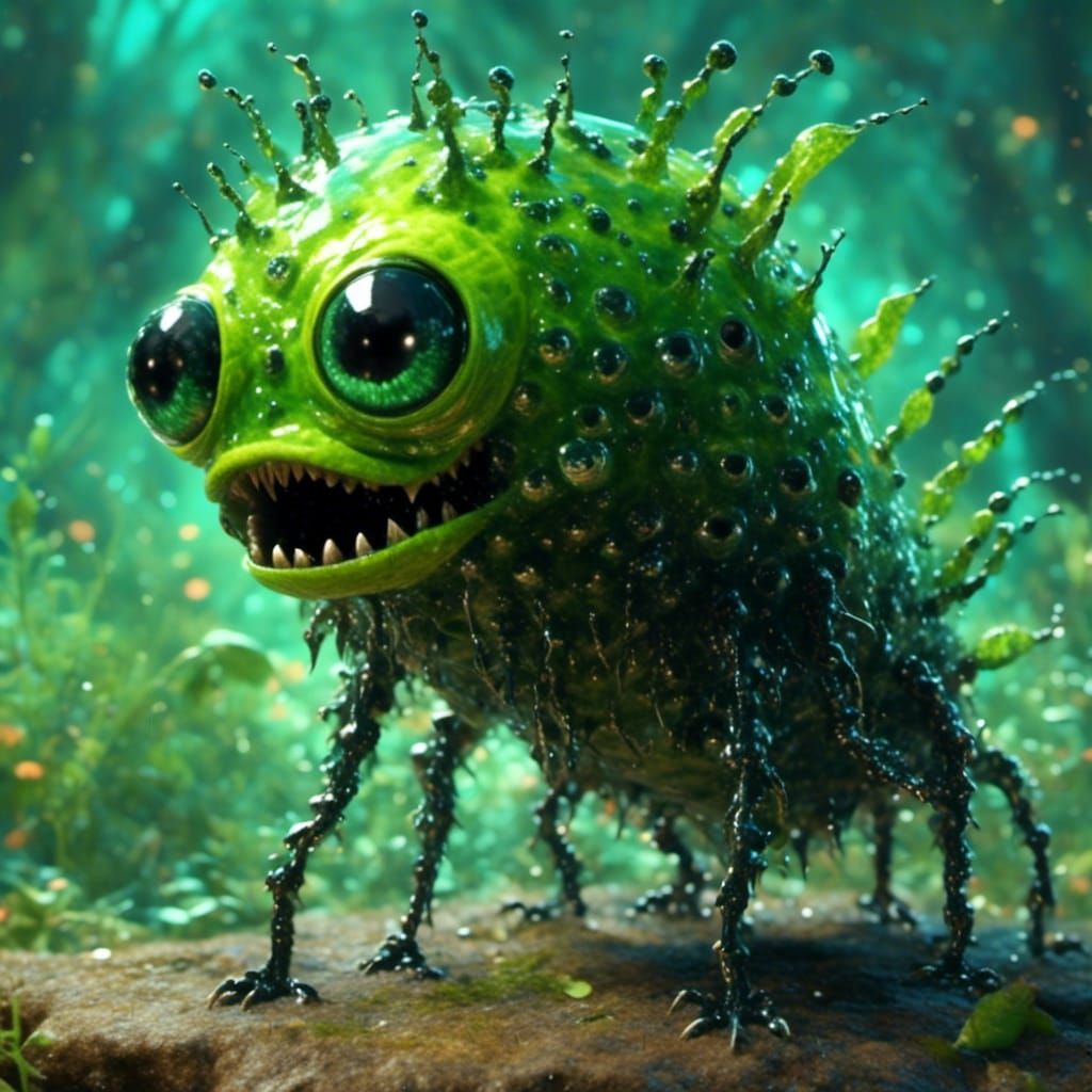 Small Worm-Like Creature with Transparent Segments