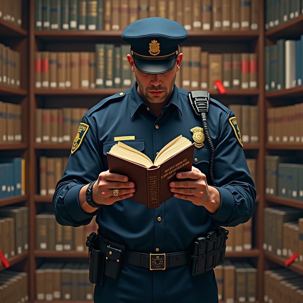 Police Officer Study: Law and Order in Realism Style