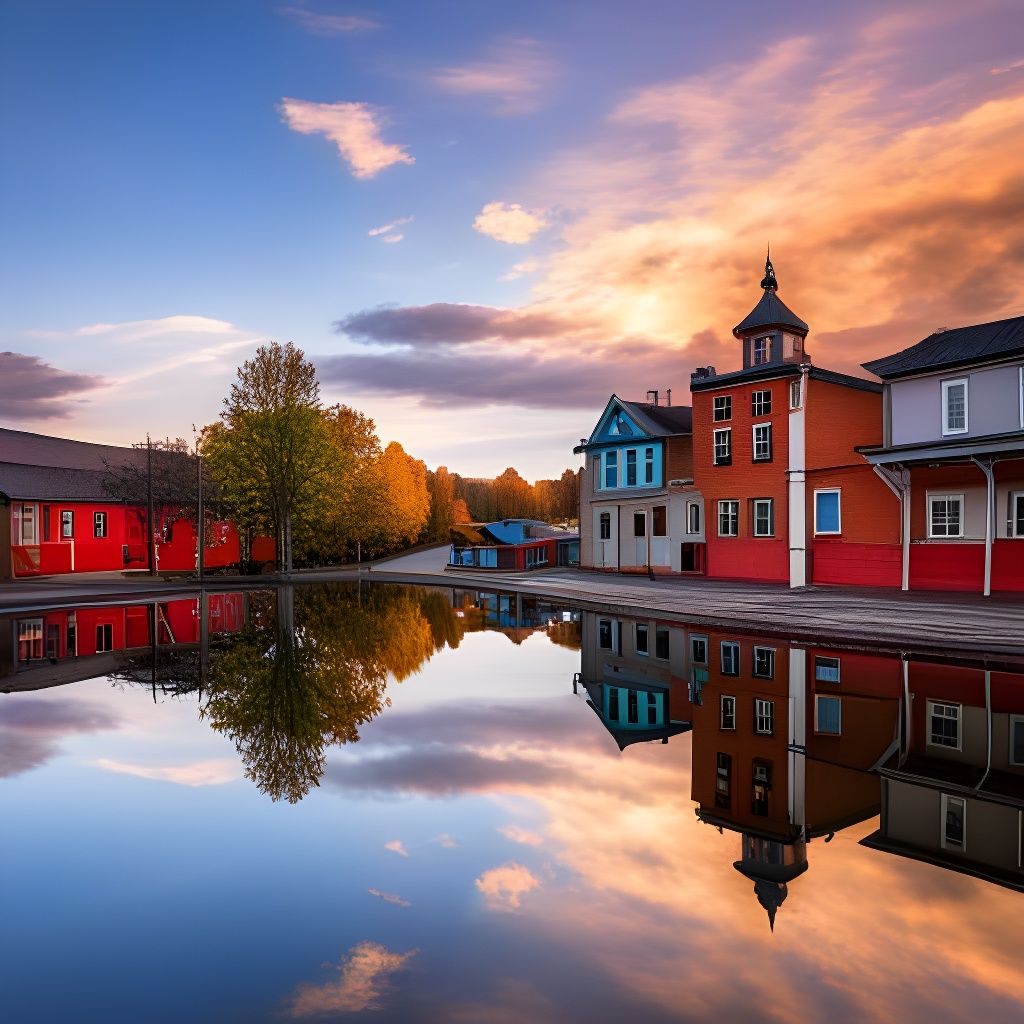 Mirrored Reflections of a Small Town