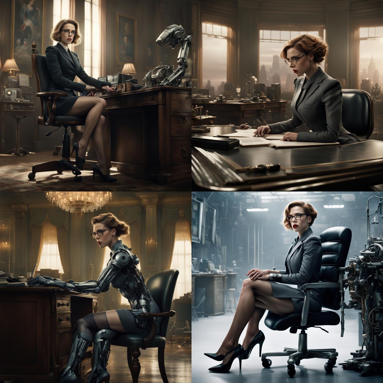 scarlett johanson as a robot secretary