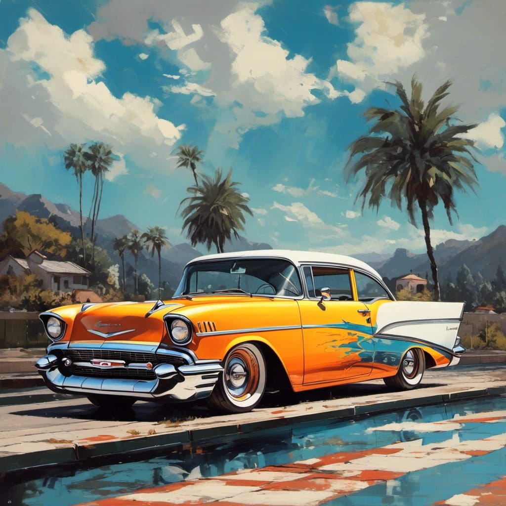 1957 Chevy Coupe AI Generated Image