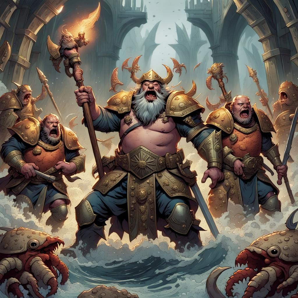 Undead Dwarven King Leads Barnacle Guard