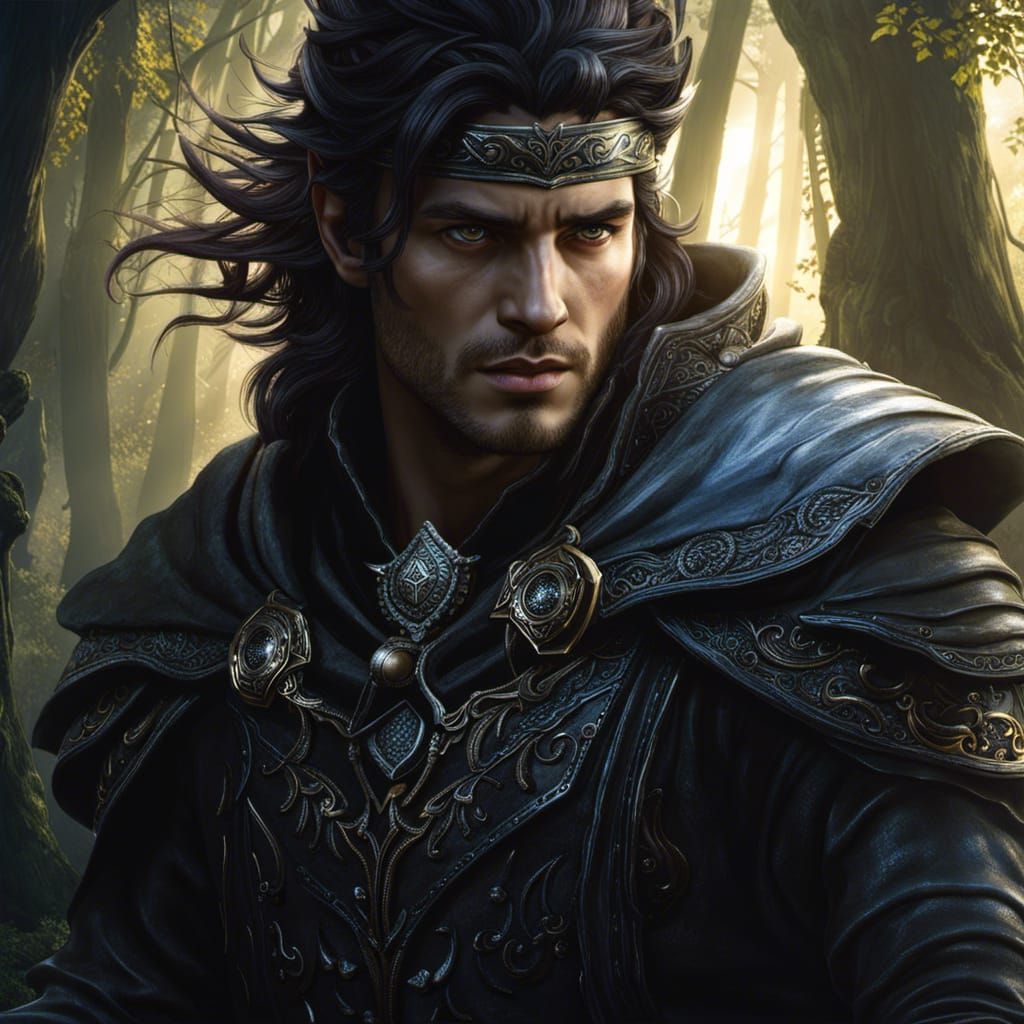 Weeping Elf Lost in Misty Forest