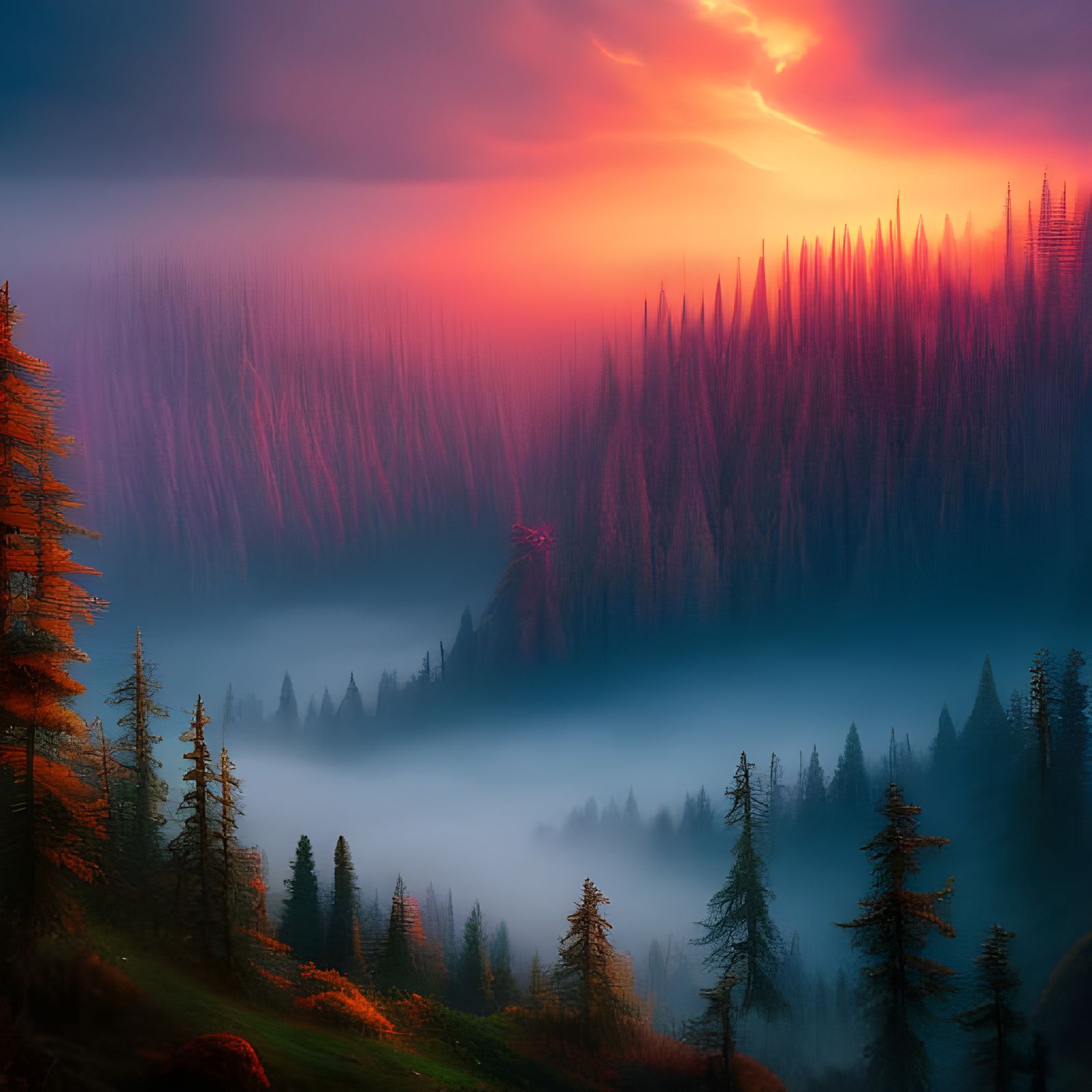 Foggy Cityscape in Hyperrealistic Detail