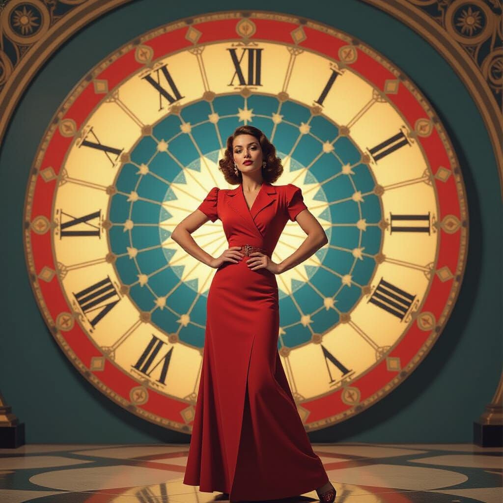 Zodiac Woman in Art Nouveau Style