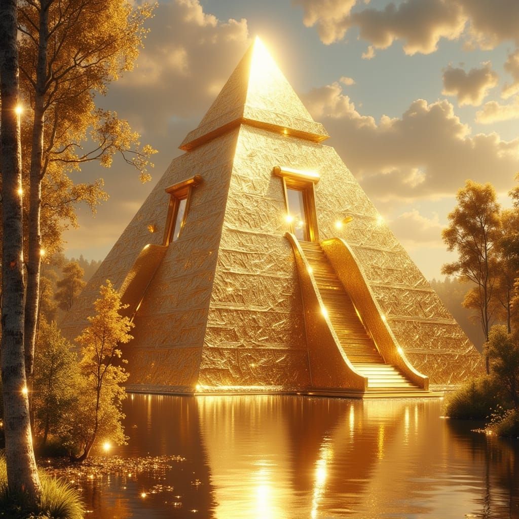 Pyramid with Gold Altar and Temple