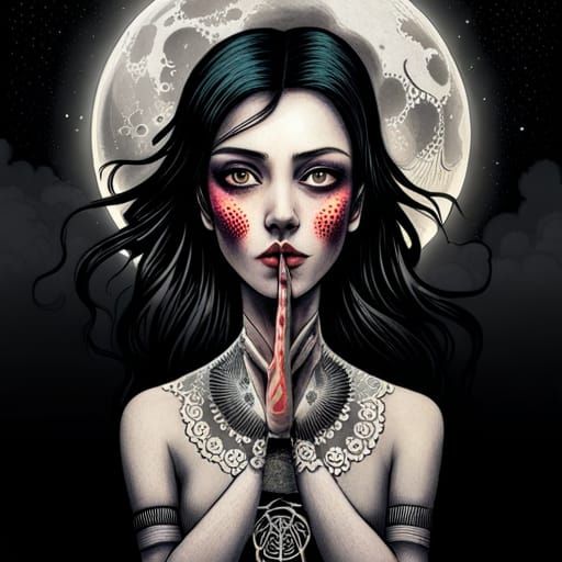 Manga Tentacle Monster in a Surreal Horror Style