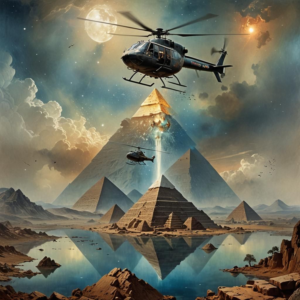 Helicopter tour in ancient Egypt
