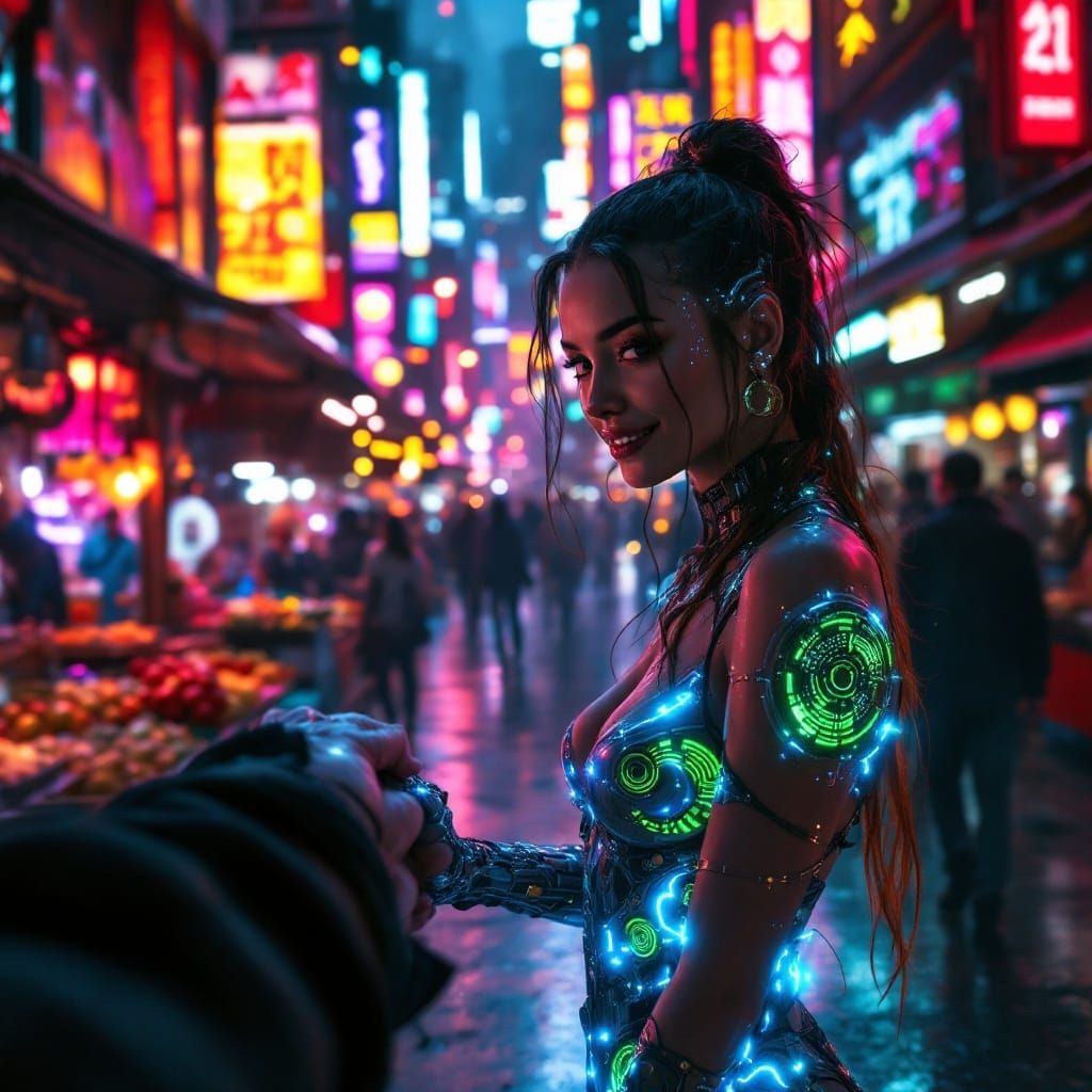 Neon Dreams in Cyberpunk Night City