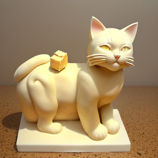 Butter Cat Sculpture: A Culinary Creation
