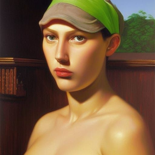 Surreal Portrait in Oils with Vivid Color Depth
