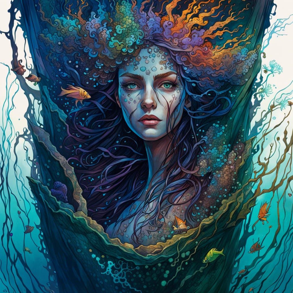 Beautiful Sea Witch in Sunken Ship