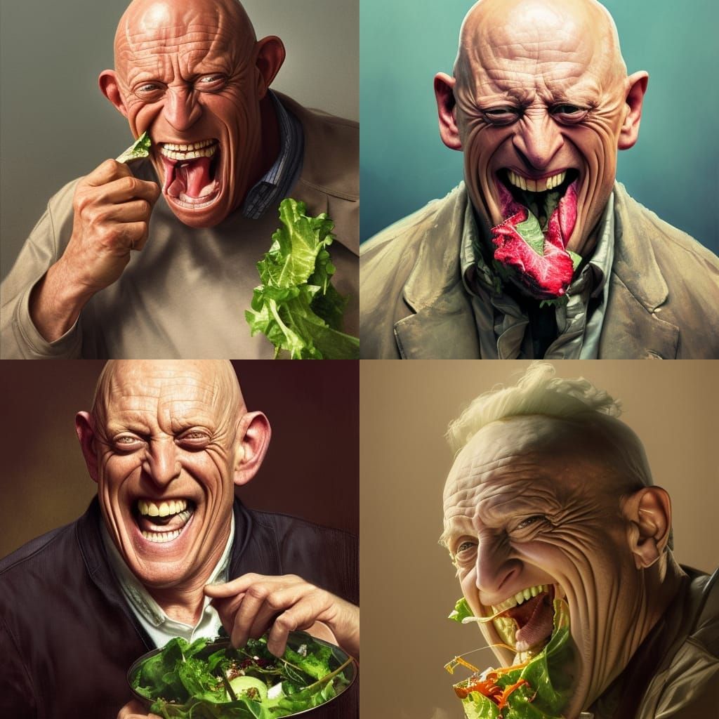 Michael Berryman Laughing: Detailed Digital Art Portrait