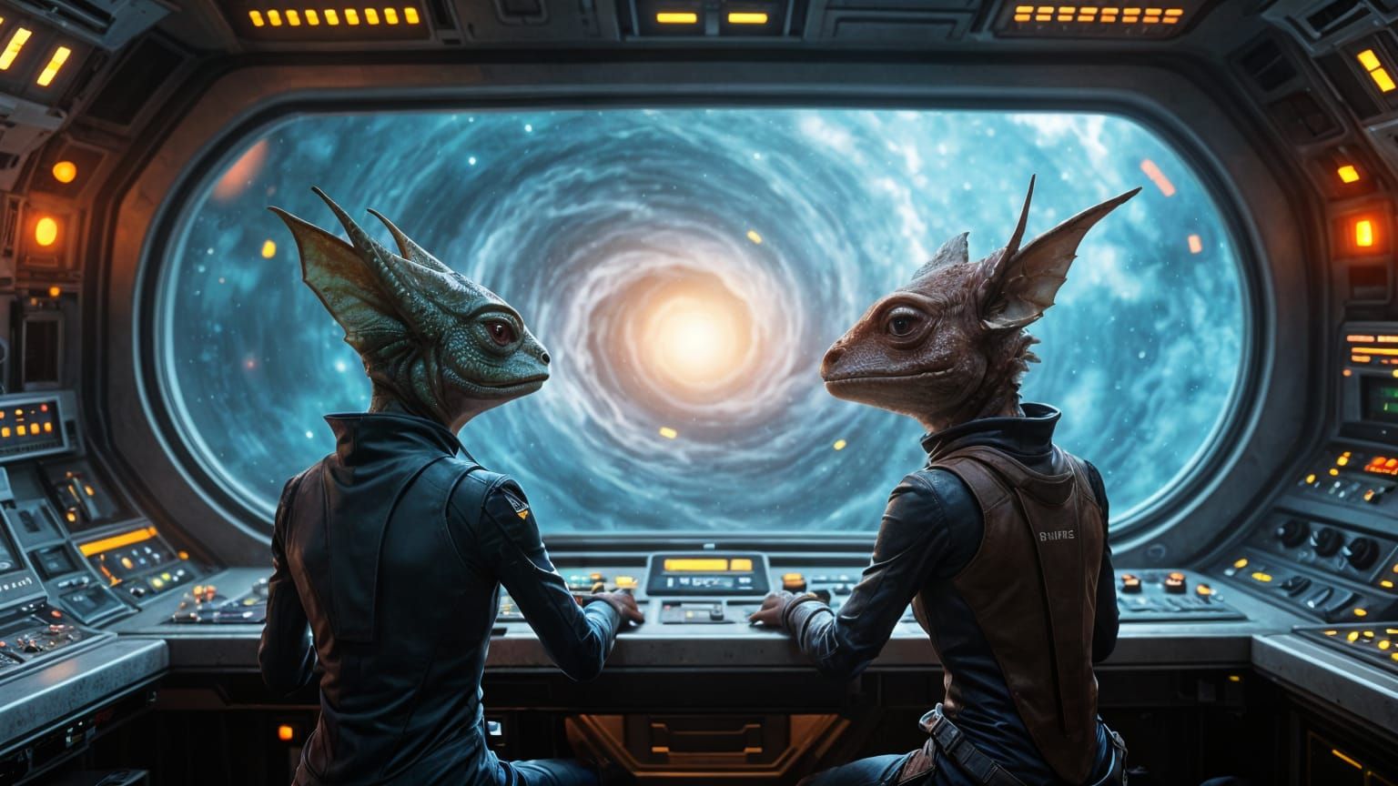 Chameleon Crew Navigates Galaxy in Starship