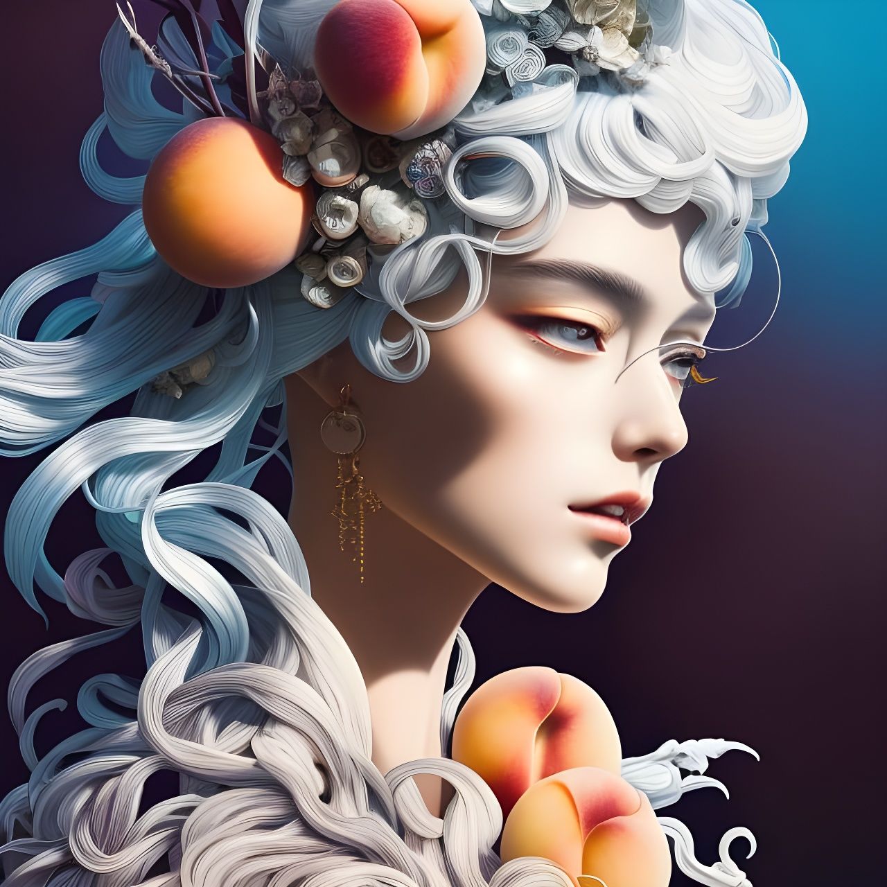 Peaches and Cream: Digital Illustration in Cel-Shaded Style