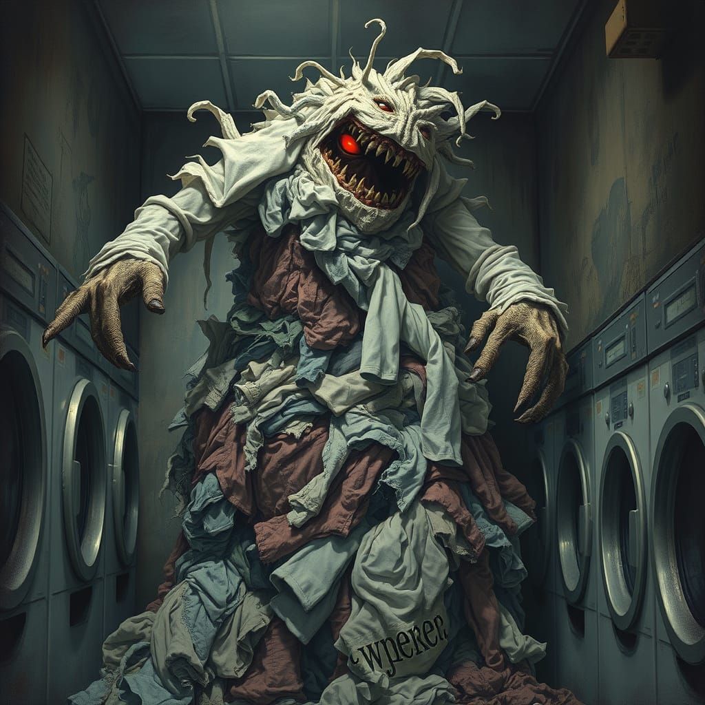 Laundry Monster Awakens in Dark, Haunting Lavomatic Scene