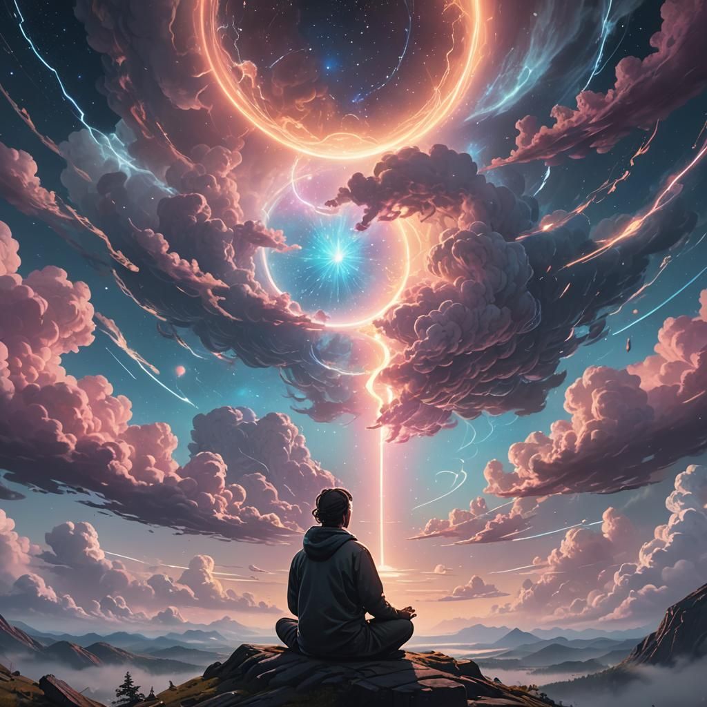 Cosmic Meditation: A Digital Dreamscape of Peace