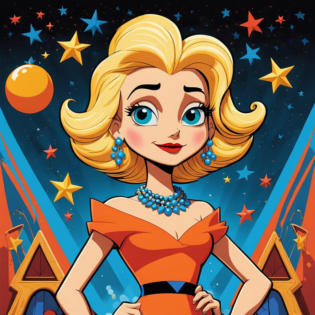 Teenage Lisa Simpson in Vibrant Cartoon Style