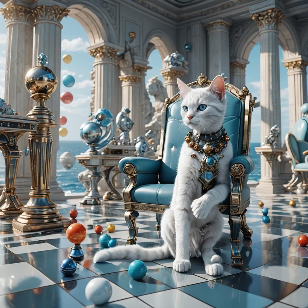 Futuristic Alien Chess Game in 8K Resolution