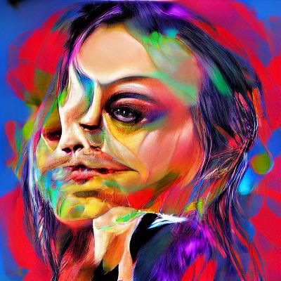 Mila Kunis Portrait: Hyperrealistic Acrylic Digital Art
