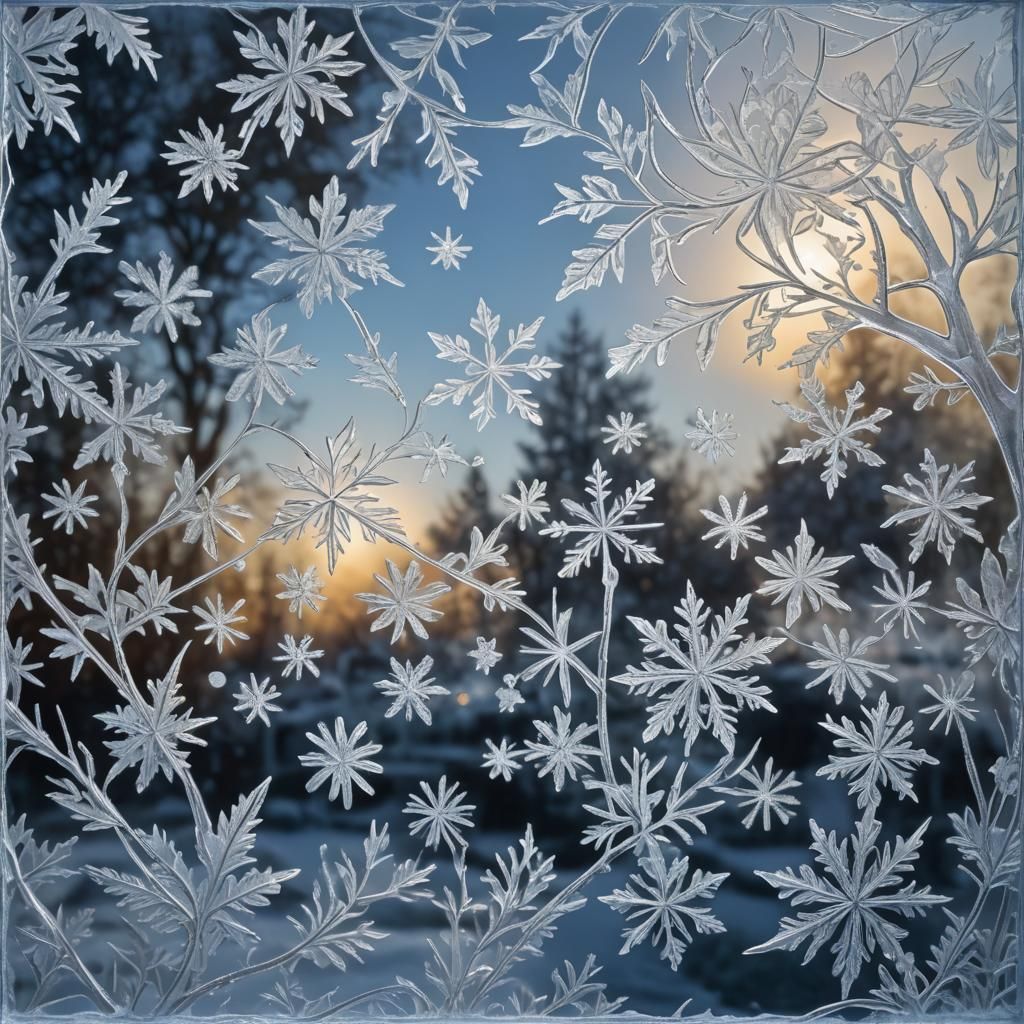 Hyper-Realistic Frosty Window Art in 3D
