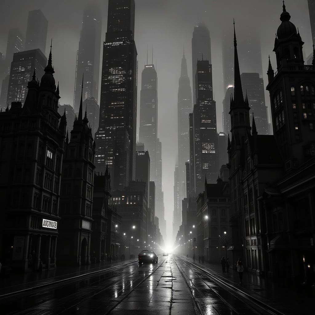 Dark City Fae in Monochromatic Metropolis