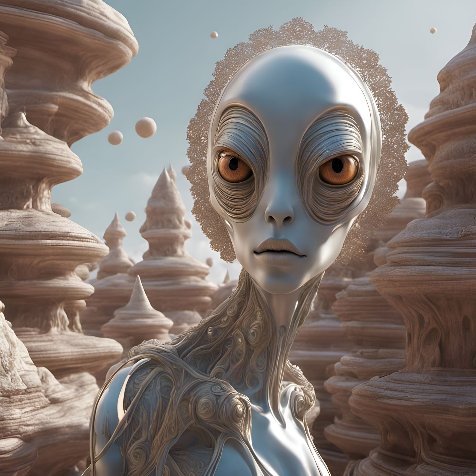 Detailed Alien Pets in a Realistic Style