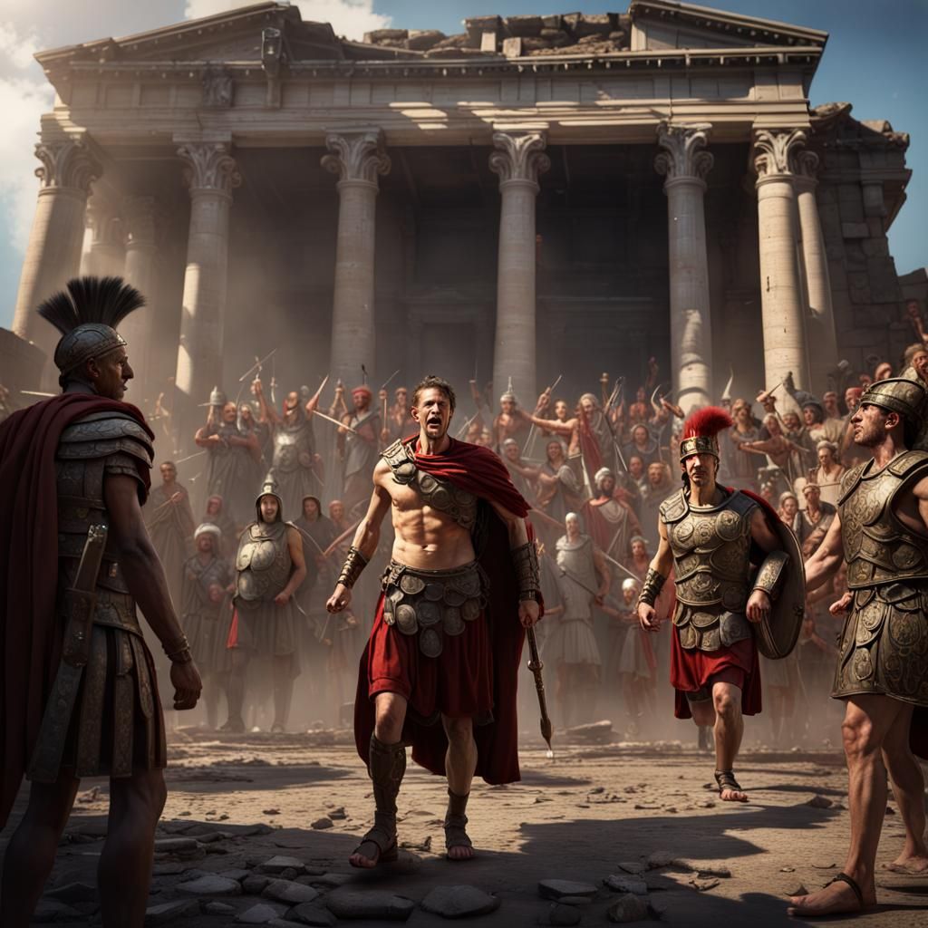 Julius Caesar's Triumphal Parade in Rome