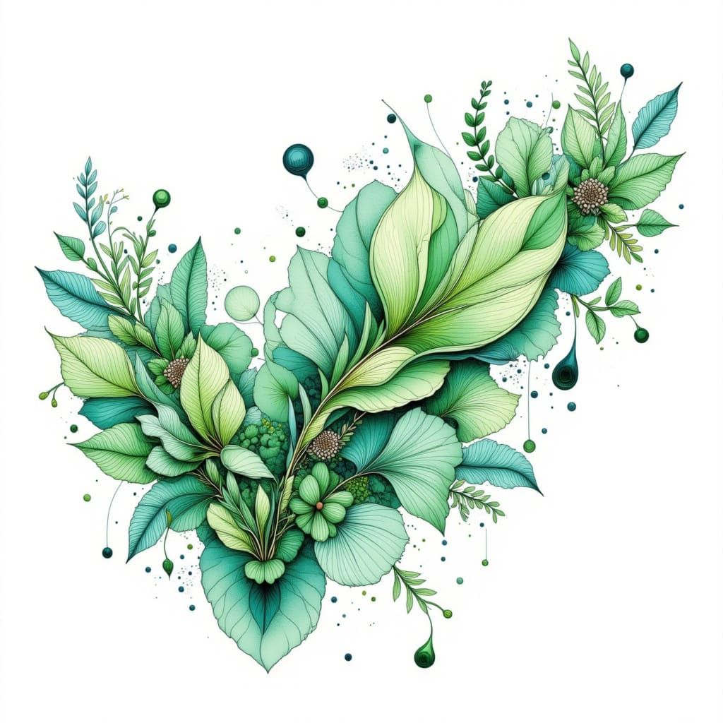 Enchanting Green Faerie Checkmark Symbol Art