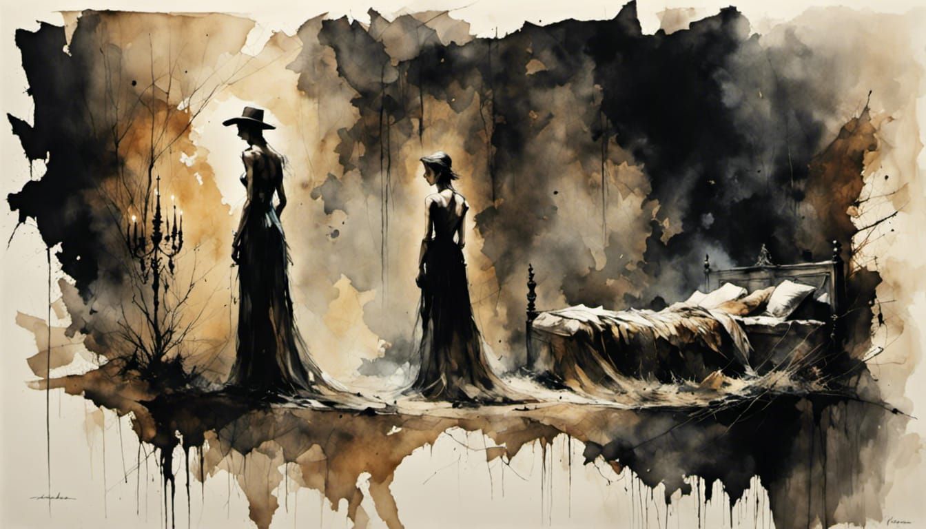 Haunted Wild West Bedroom at Night