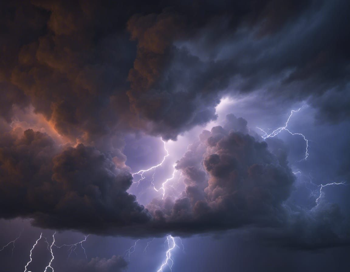 A mid summer lighting storm