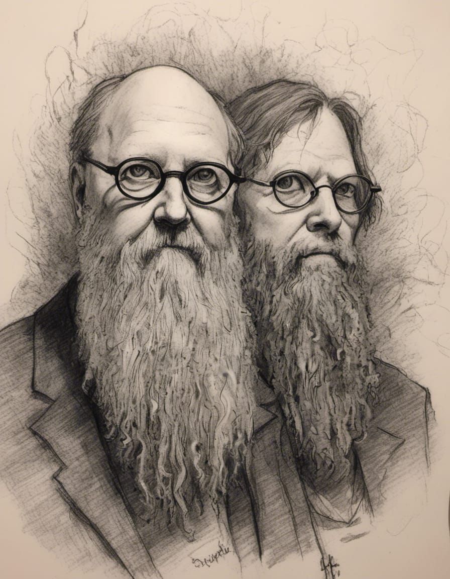 A highly detailed, chaotic scribble drawing representing bot...