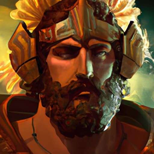 Hyperdetailed Portrait of Menelaus in Art Nouveau Style