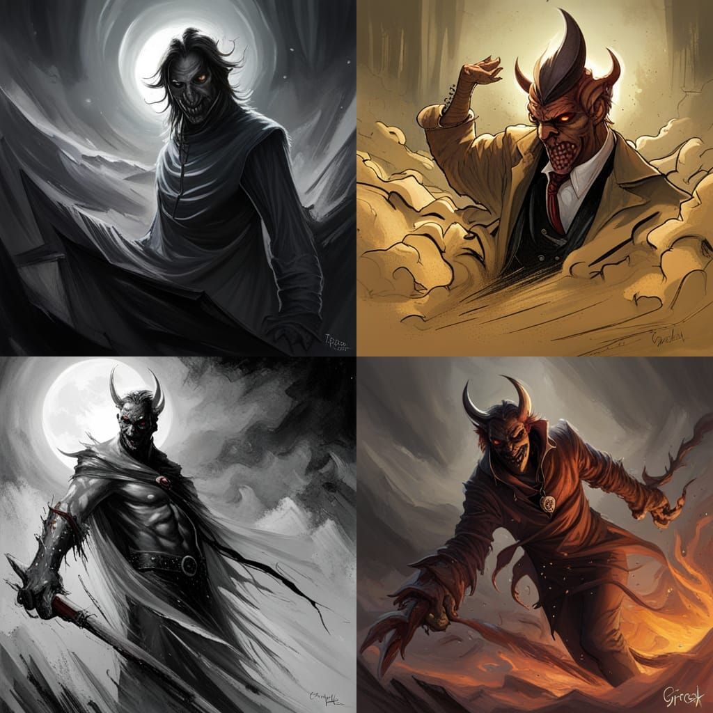 Sinister Demon Artwork in Detailed Style