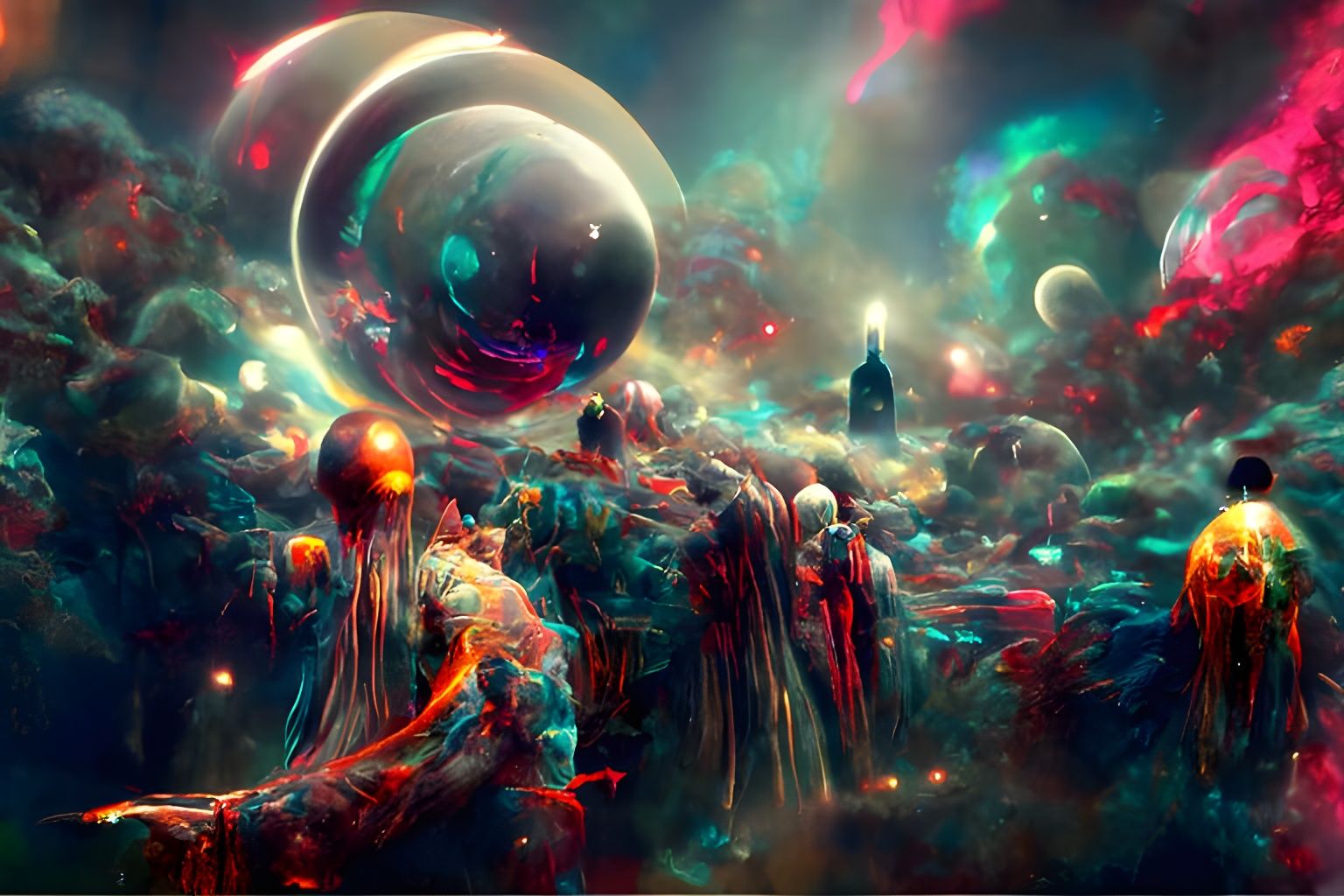 Cosmic Galactic Shift: Hyperreal Digital Matte Painting