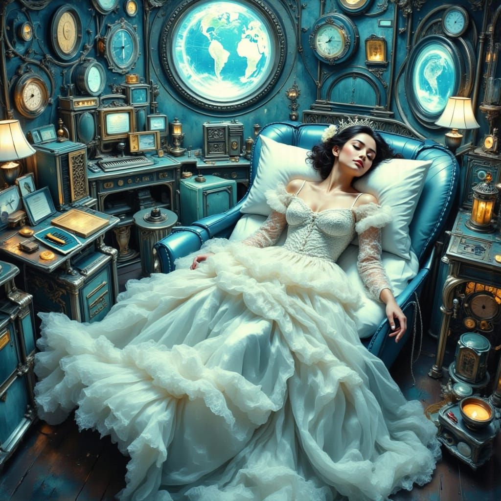 Sleeping Beauty Wakes in Cyberpunk Renaissance Laboratory