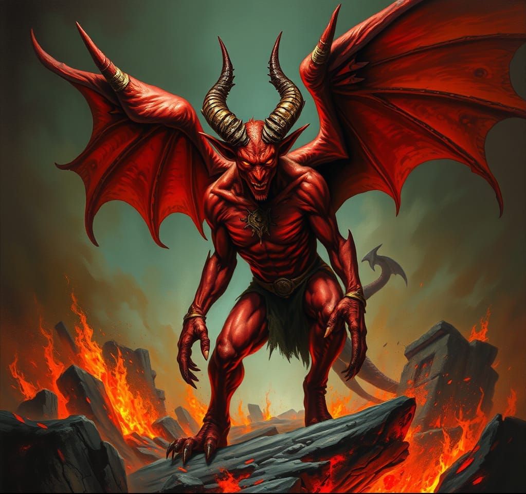 Gritty Red Imp Generated by AI