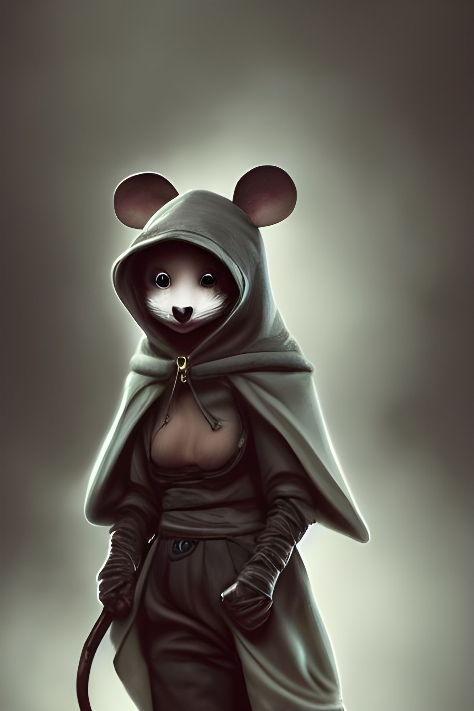 D&D Mouse Thief in Oil Painting Style