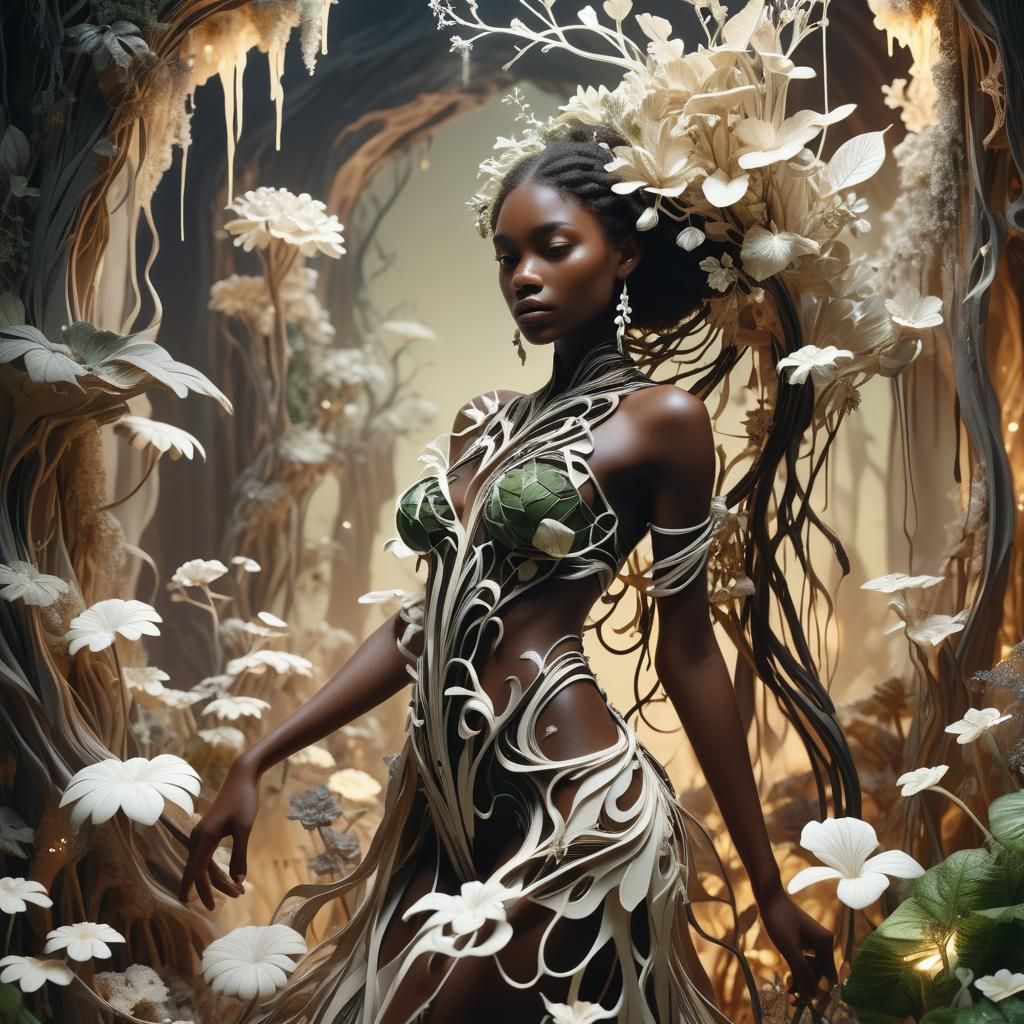 Melting Plant Model in Fantasy Concept Art