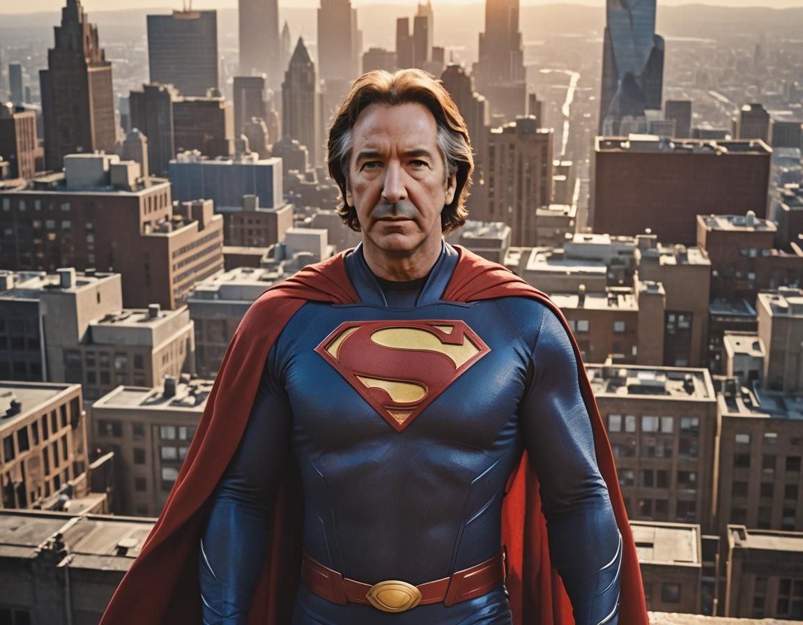 Alan Rickman as Superman Digital Art