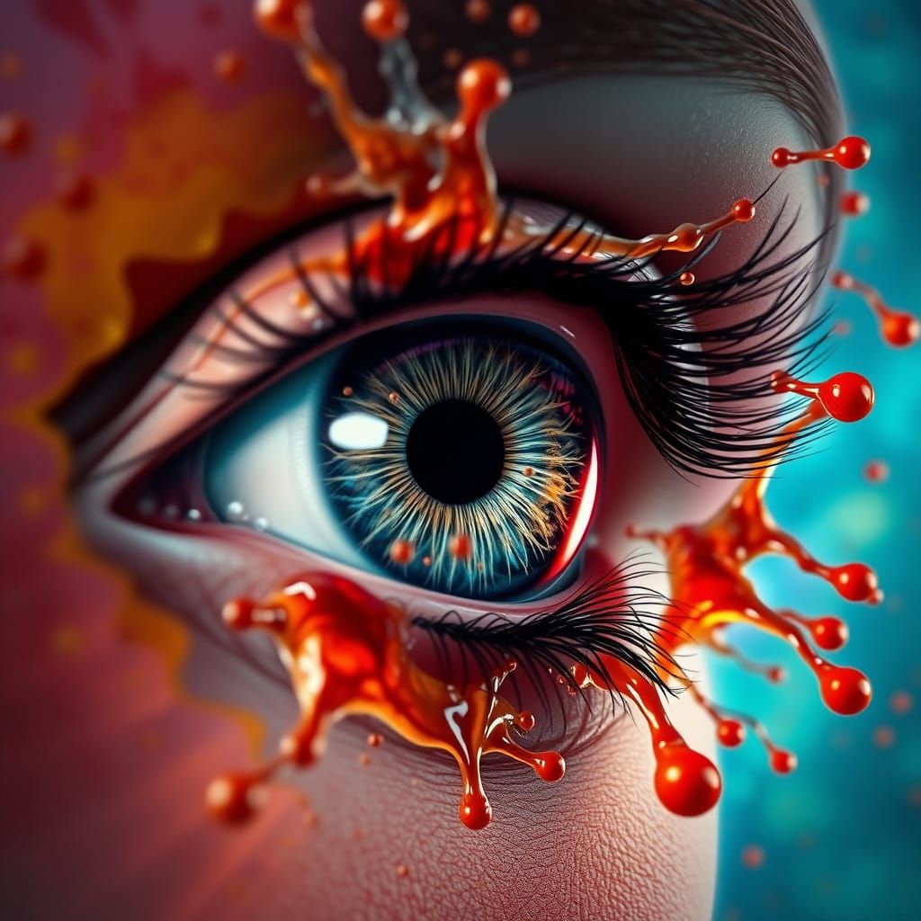 Magnificent Eye in a Vibrant Digital Painting