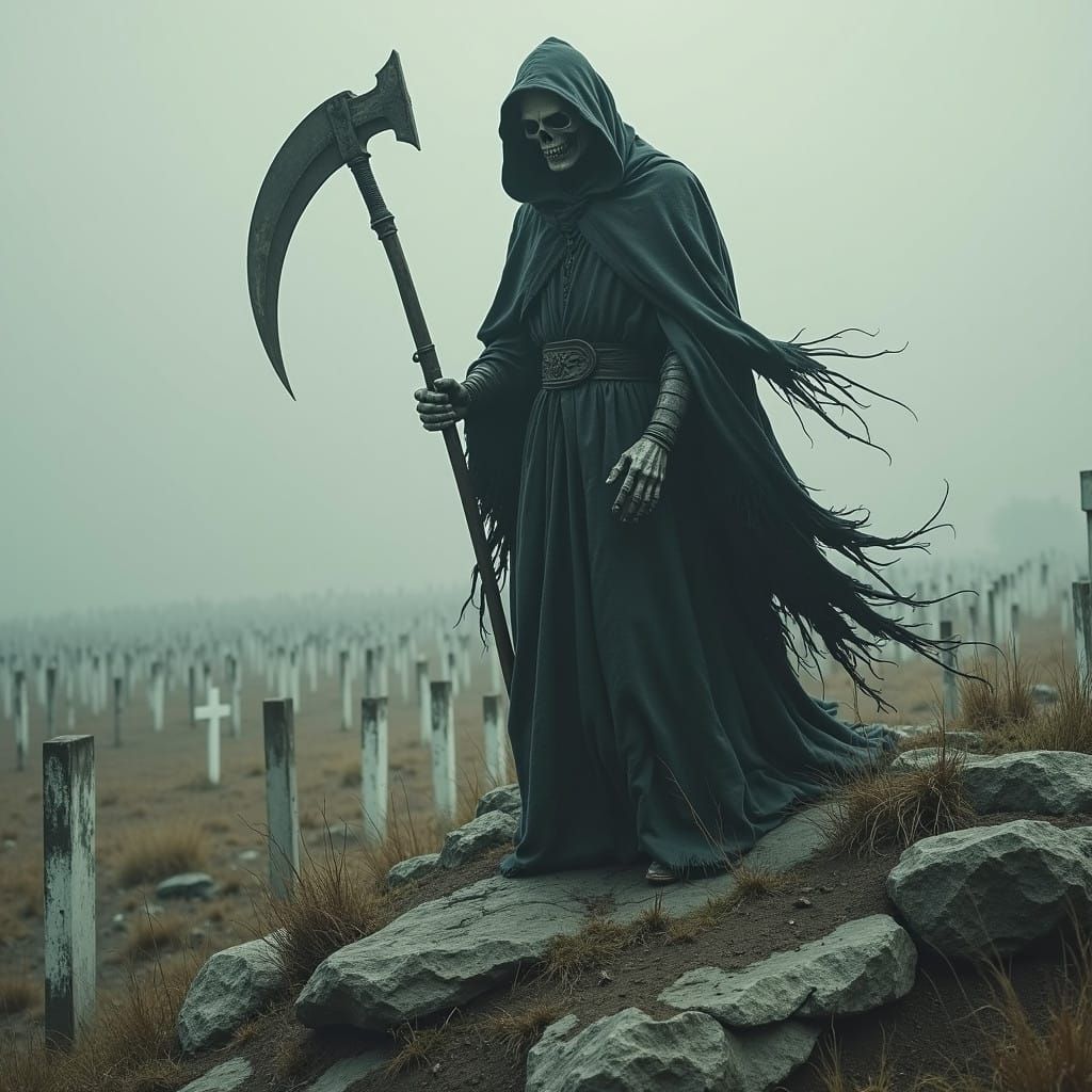 Spectral Reaper Commands Rocky Graveyard in Haunting Gettysb...