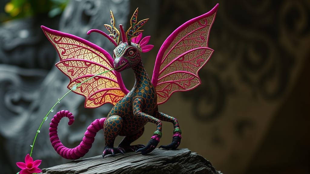 Whimsical Alebrije at Ethereal Threshold