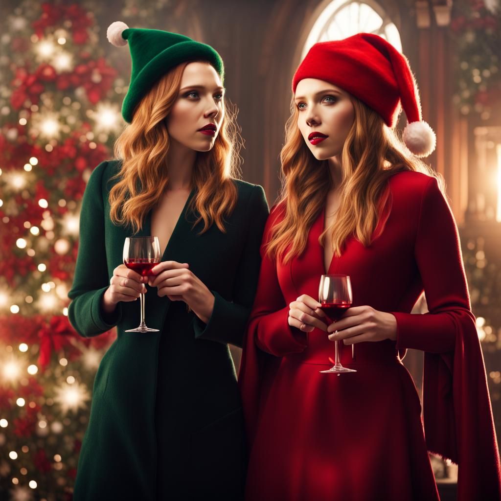 Black Widow and Scarlet Witch Christmas Celebration