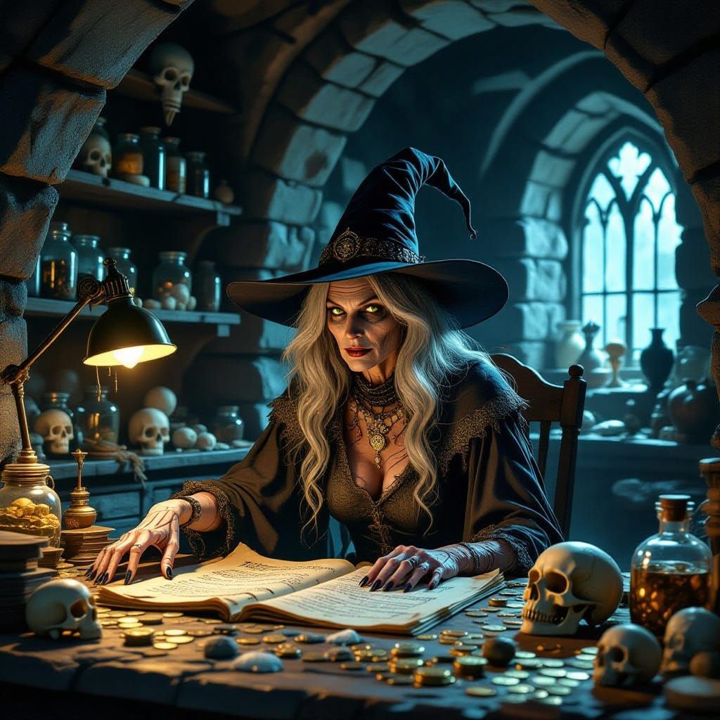 Witch's Crypt Room with Macabre Collection